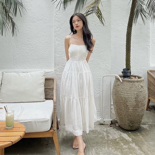 Đầm 2 dây dáng xòe hở lưng mùa hè - hoo design