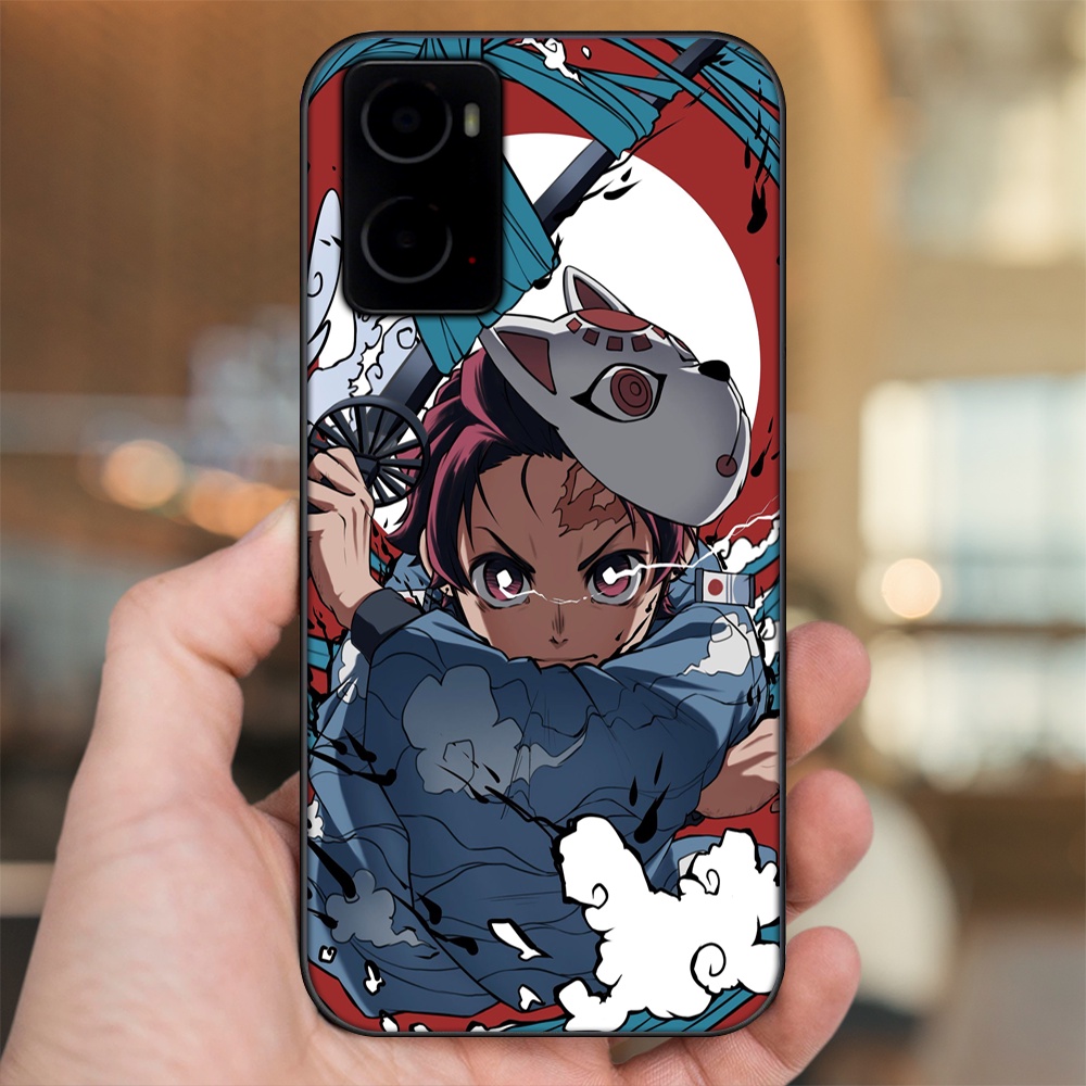 Ốp lưng Oppo A76 viền đen in hình Tanjiro Kimetsu No Yaiba
