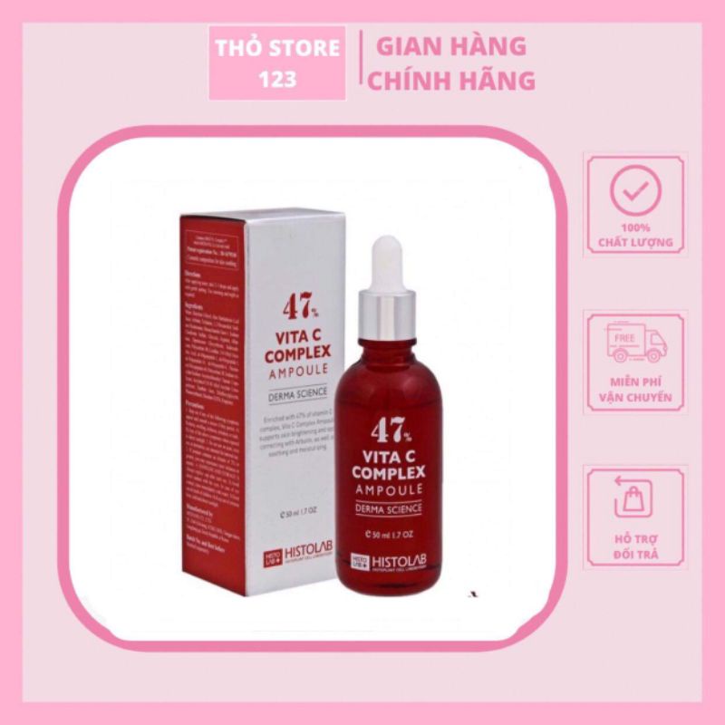 Serum sáng da mờ thâm vitamin C 47% Histolab