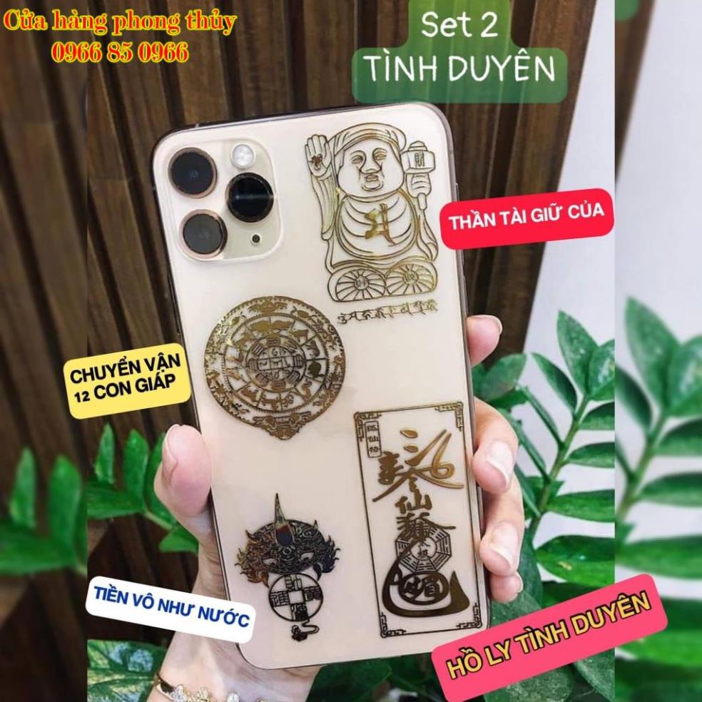 20 Combo Linh Phù Dán Điện Thoại Nhiều Chủ Đề May Mắn Tài Lộc Phong Thủy