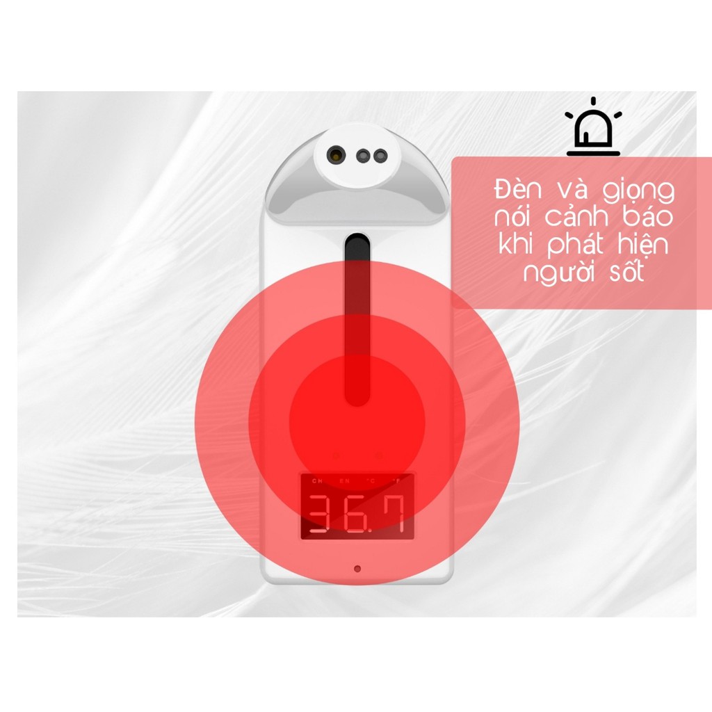 Nhiệt kế hồng ngoại K10 Pro + máy khử trùng khử trùng 2 trong 1 / đo nhiệt độ / rửa tay / khử trùng / cảm ứng tự động dung tích 1000ml