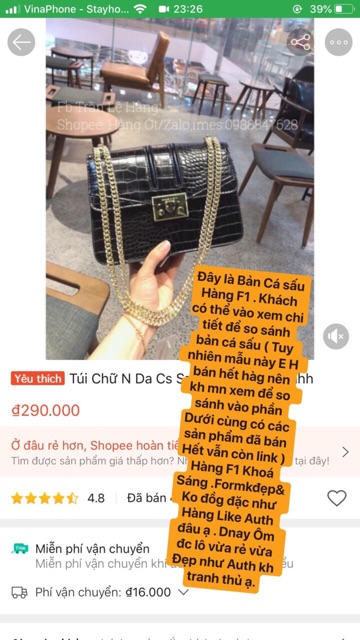 Túi Chữ CCCC Hàng Chuẩn Xuuâtt size 22cm vân đều đẹp