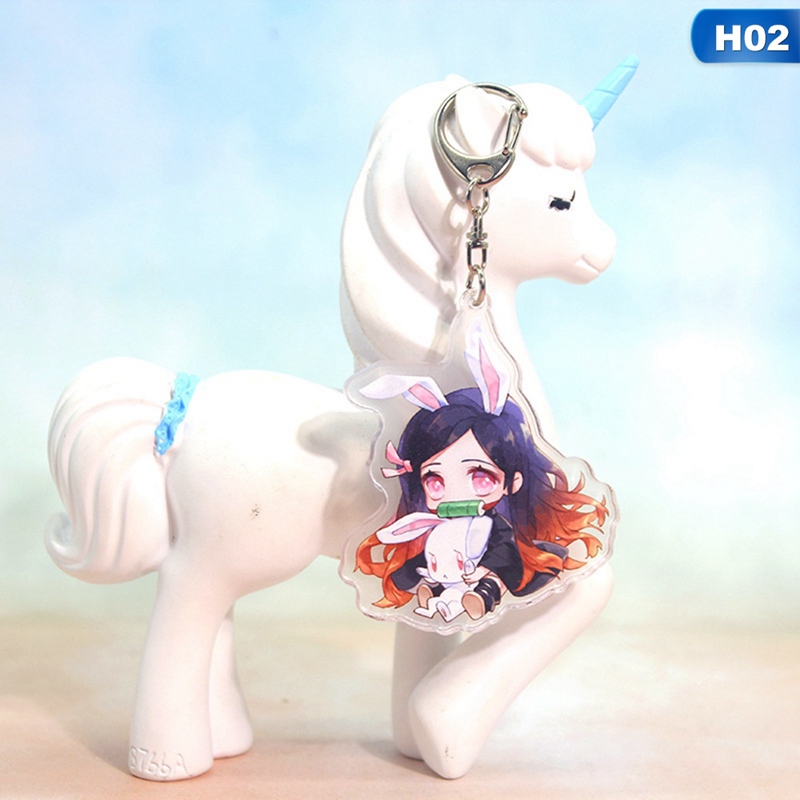 Móc Khóa Kim Loại Hình Nhân Vật Anime Nezuko Tanji V2