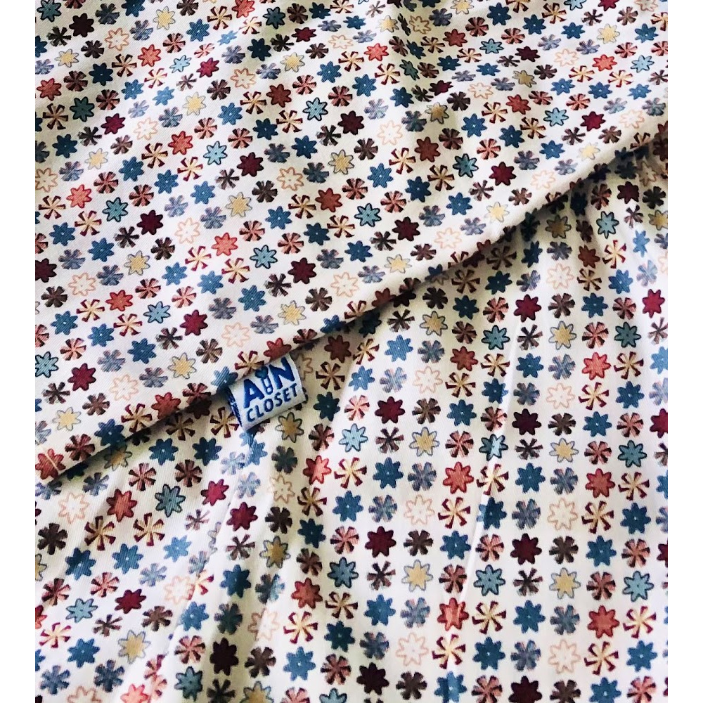 Bộ quần áo ngắn bé gái họa tiết Nhí xanh dương cotton - AICDBGAJTKFW - AIN Closet