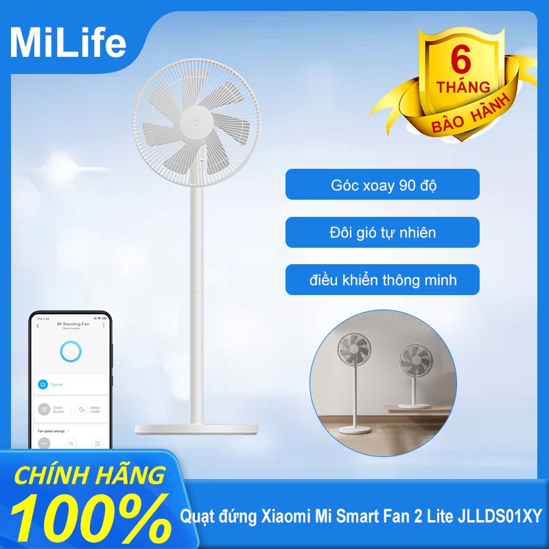 Quạt đứng Xiaomi Mi Smart Fan 2 Lite JLLDS01XY thông minh kết nối Wifi app MiHome