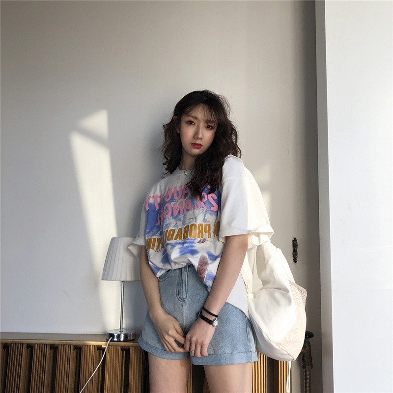 [QUÀ TẶNG LÀ ĐÔI TẤT BẠN NHÉ] Áo phông tay lỡ unisex, Áo phông nữ form rộng đẹp màu trắng giá rẻ chất cotton Quảng Châu | BigBuy360 - bigbuy360.vn