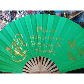 Quạt vải chữ Thư pháp 30*60