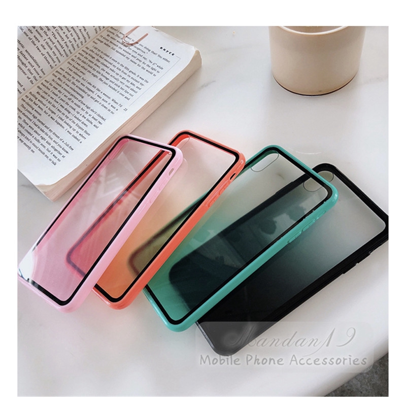 Ốp điện thoại acrylic trong suốt chống sốc cho Oppo A9 2020 A5 2020 A3S Realme C1 F9 F11