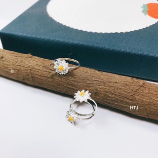 NHẪN NỮ HOA CÚC BẠC TA ĐỦ SIZE