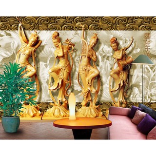 Tranh dán tường 3D tranh trang trí Bốn nàng tiên nữ BINBIN DN49 (Không phai màu)