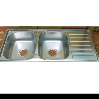 CHẬU RỬA CHÉN INOX 2 HỘC 1 CÁNH- KÍCH THƯỚC 105X45X23