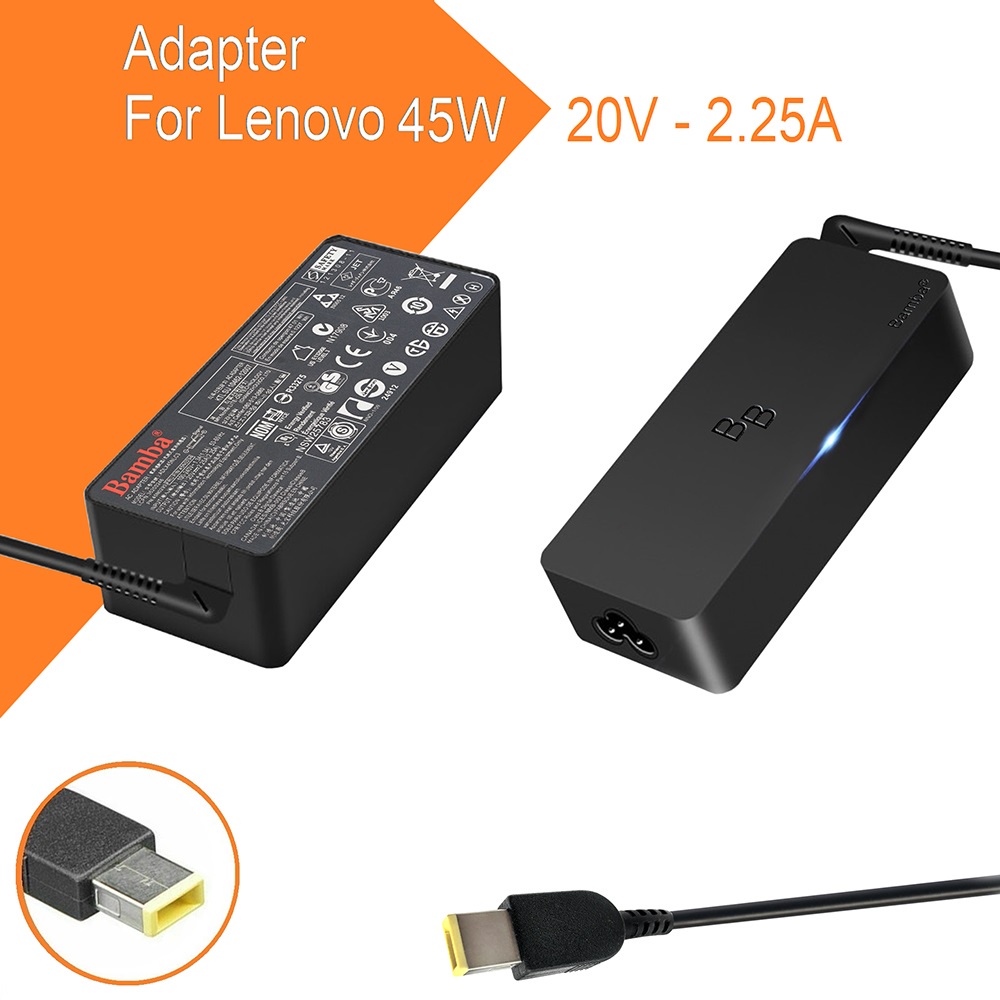 Sạc laptop Lenovo 20V - 2.25A chân usb vuông