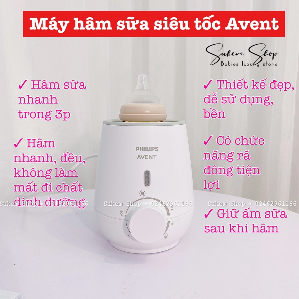 Máy hâm sữa và thức ăn siêu tốc Philips Avent SCF355/07