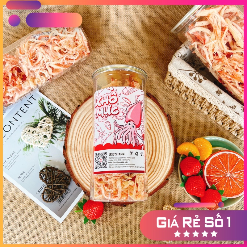 Mực sợi hấp nước dừa Eric's Food 1KG, loại ngon, thấm vị, ăn vặt Sài Gòn vừa ngon vừa rẻ