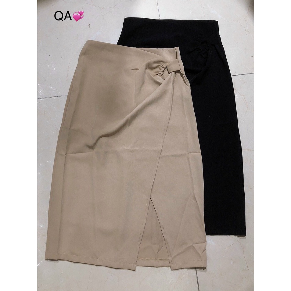 Chân váy công sở xoắn eo _ Hàng Quảng Châu