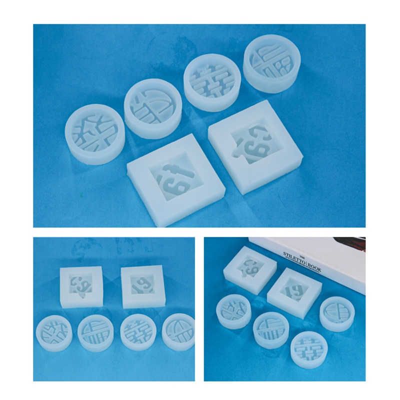 Khuôn Silicone Nam Châm Làm Mặt Trang Sức Phong Cách Trung Hoa