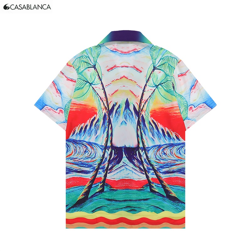 Áo Sơ Mi Ca8sab8lan-ca--- Thời Trang Xu Hướng KHGCYRDJCasual Ngắn Tay Dáng Rộng