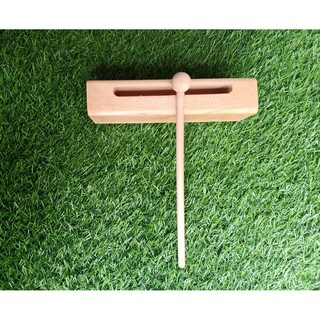 Phách mõ gỗ học sinh có dùi kích thước 3.5x5x17 cm