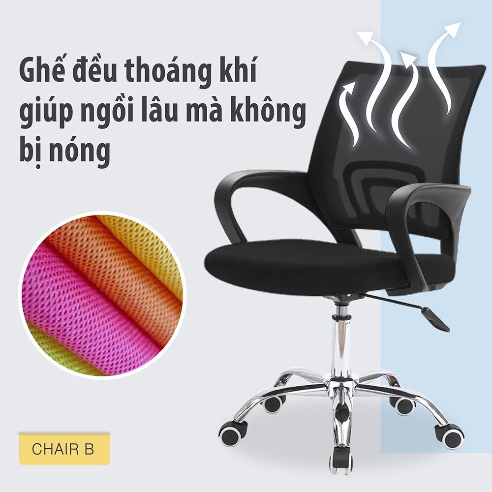 Ghế xoay văn phòng giá rẻ, ghế làm việc giá sinh viên siêu mềm