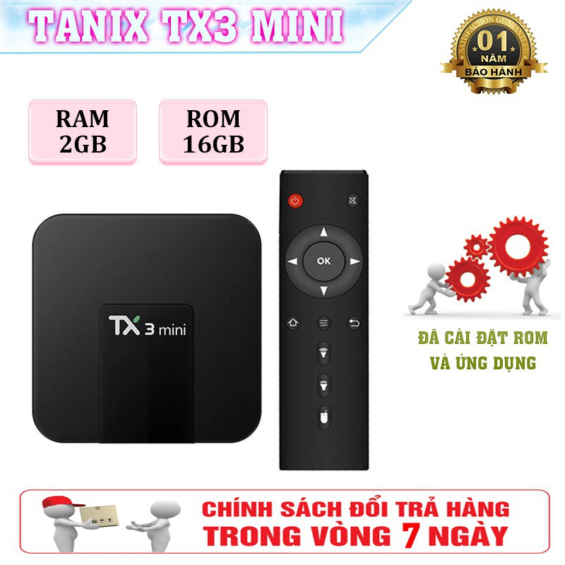  Android Tivi Box Tx3 Mini Ram CPU S905 - Ram 2GB, Rom 16GB, Có Rom ATV 