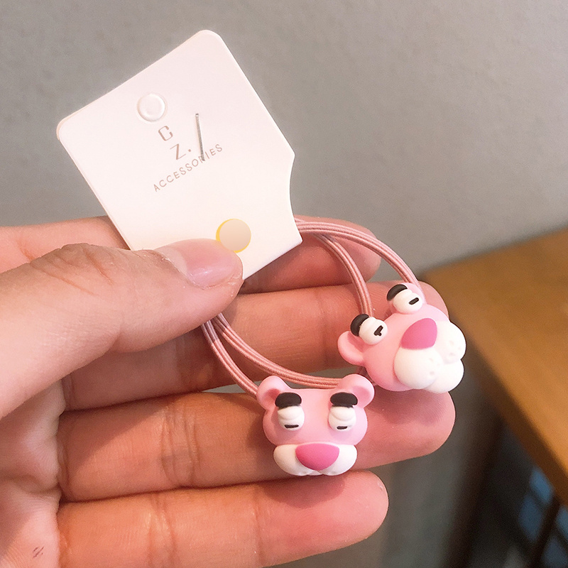 Set 2 Dây Cột Tóc Co Giãn Hình Sóc Chuột Dễ Thương Cho Bé Gái