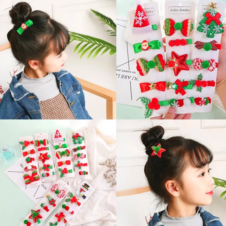 [Set 1 Cái] Kẹp Tóc NOEL, Kẹp Tóc Giáng Sinh Dễ Thương Cho Bé