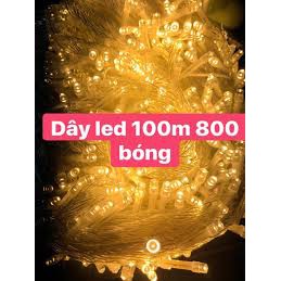 Combo 2 dây led 100m,600 bóng có chớp ánh sáng vàng