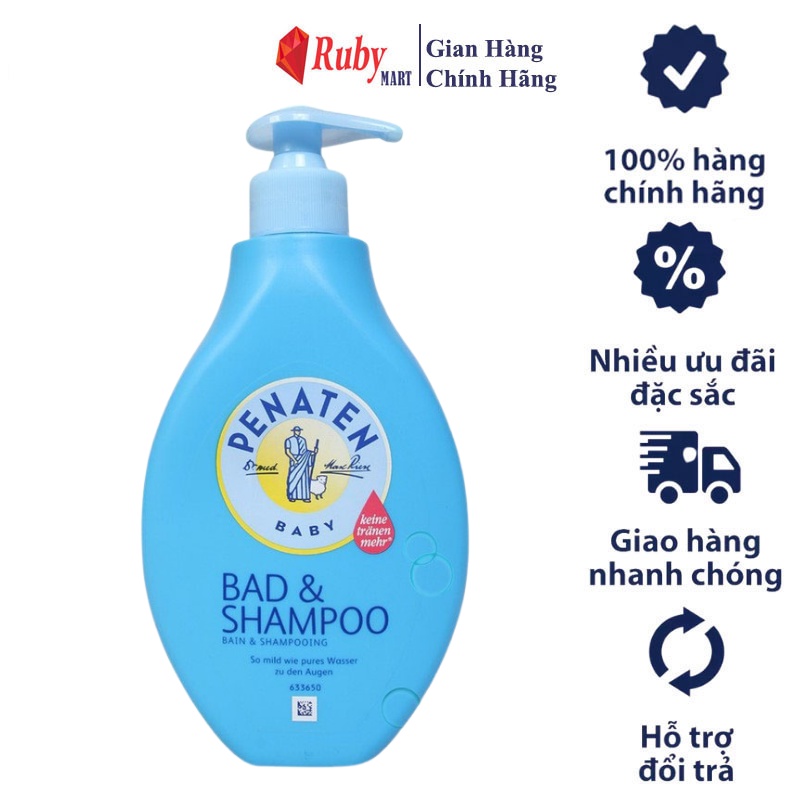 Sữa tắm gội Penaten Bad&amp;Shampoo 2-in-1 cho bé 400ml