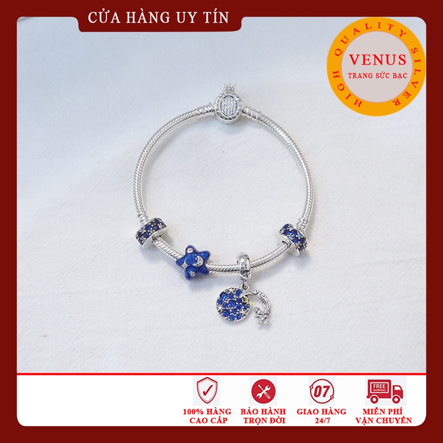 Vòng charm ngôi sao xanh mệnh Thủy- Mã sản phẩm VENUSB2