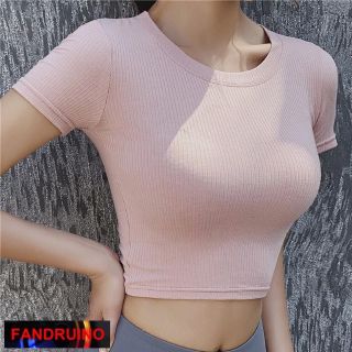 Áo Croptop tay lỡ thun gân