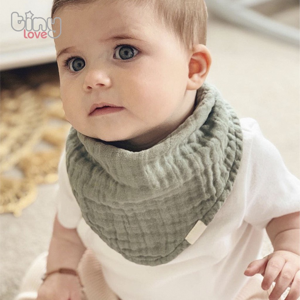 Yếm tam giác Muslin giữ ấm cổ 100% cotton TinyLove-Comfybaby 2 lớp mềm mại siêu nhẹ, thấm hút mồ hôi YTG3