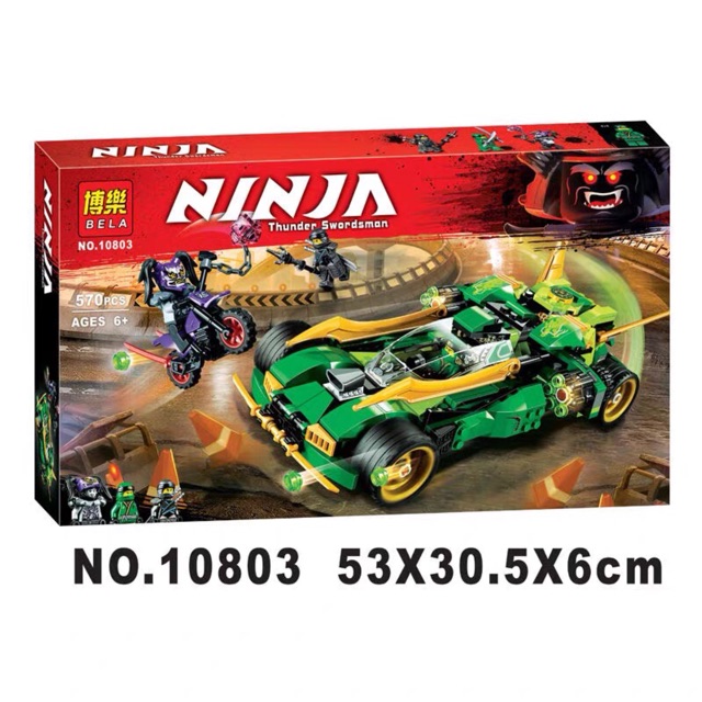 Lắp Ráp Bela 10803 Xe Đua Bóng Đêm Ninjago