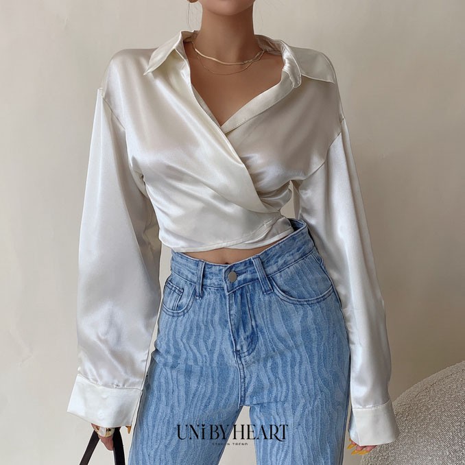 Áo sơ mi lụa Satin Shirt SMI002 thiết kế chất liệu lụa cao cấp, nhiều màu - Uni By Heart