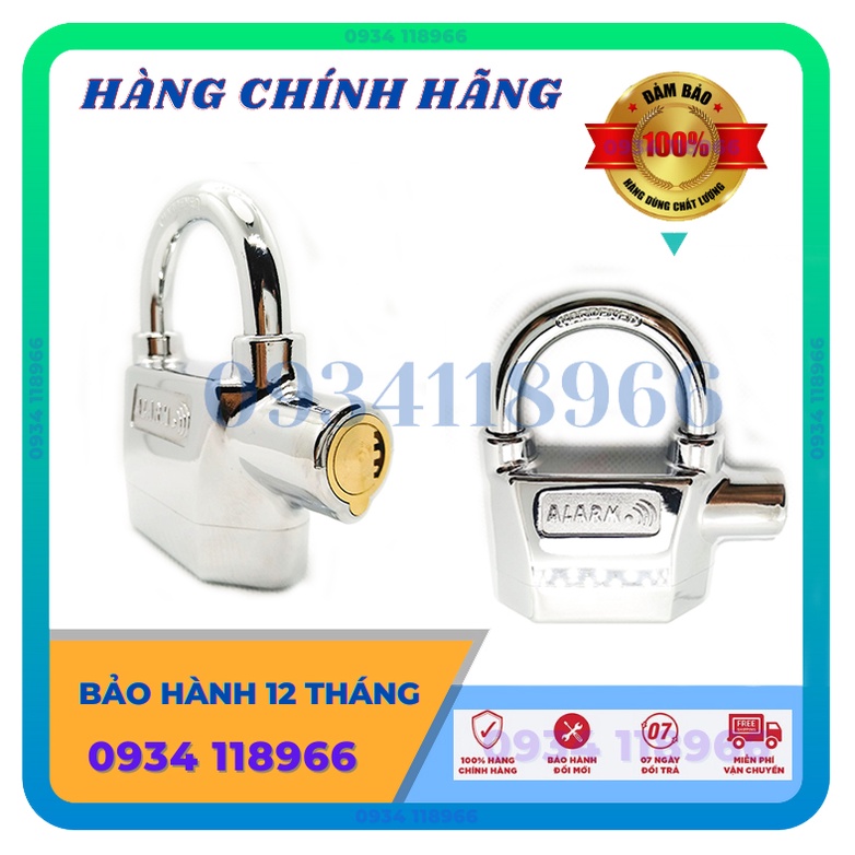 Ổ khóa cửa báo động Alarm - BH 12 tháng - Khóa cửa - khóa đĩa xe máy còi hú chống trộm