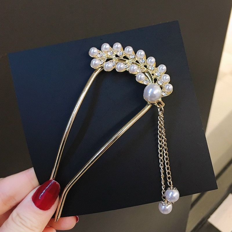 PHỤ KIỆN TRÂM CÀI TÓC NGỌC TRAI NHÂN TẠO,XU HƯỚNG THỜI TRANG HÀN QUỐC