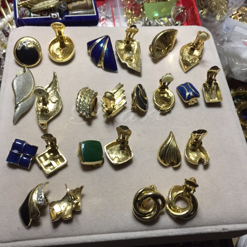 Trang sức si nhật. BÔNG TAI VIN NỮ DẠNG KẸP  ms K7