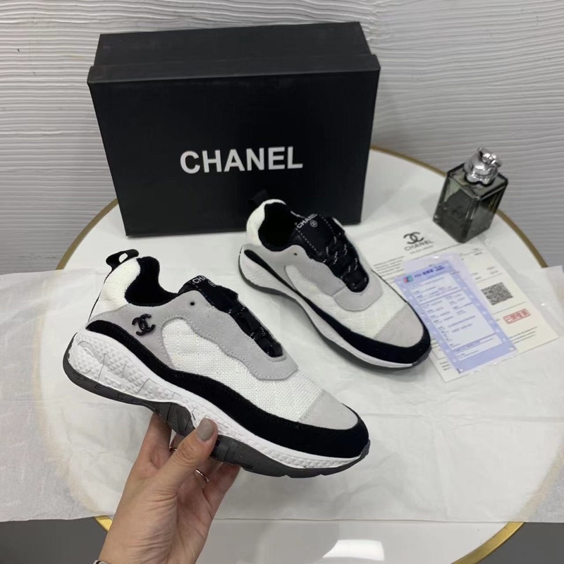 Giày thể thao sneaker channel viền pha màu fullbox