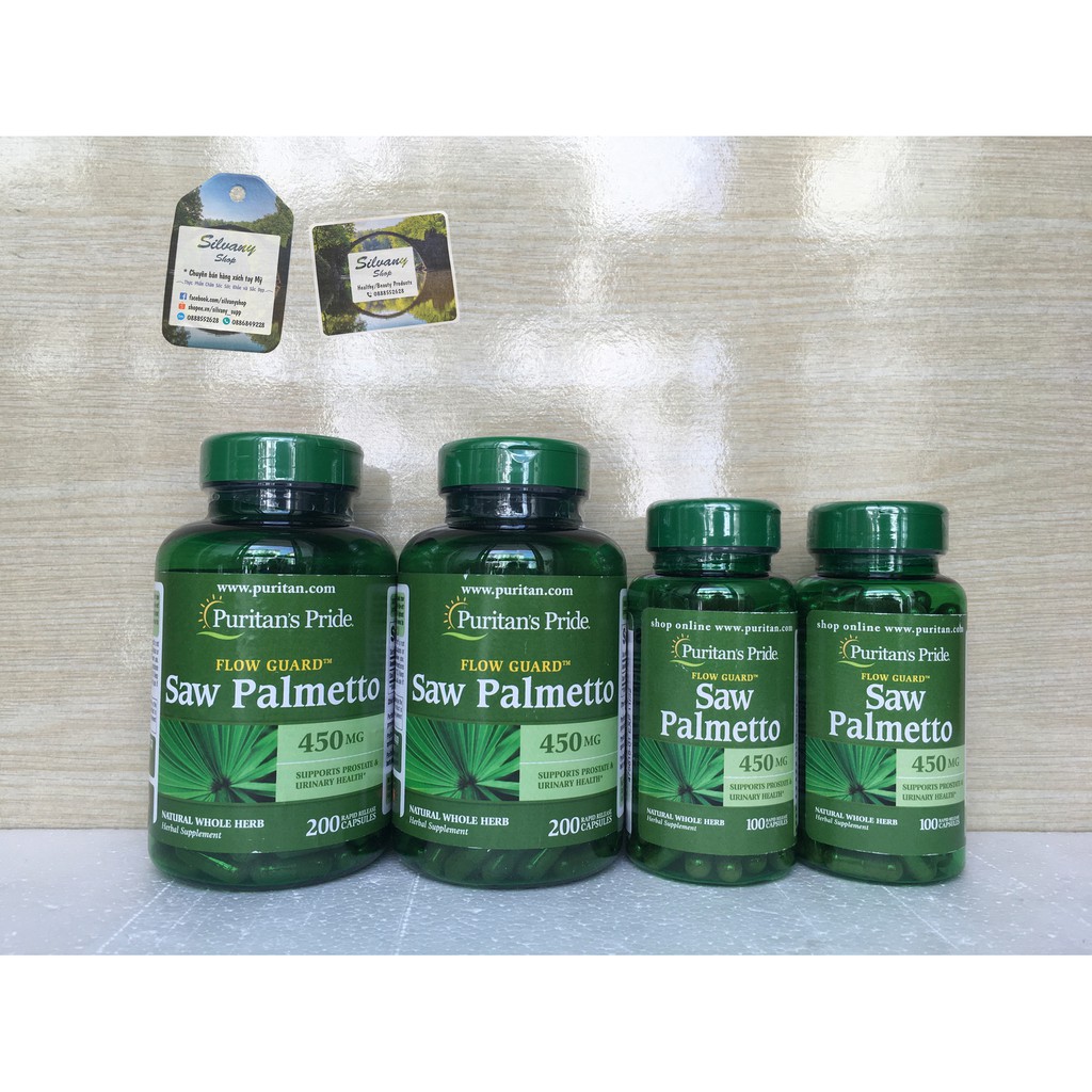 Saw Palmetto 450 mg Puritan's Pride - Hỗ Trợ Tuyến Tiền Liệt Và Tiết Niệu
