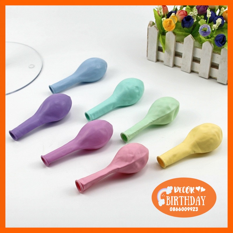 Bóng Bay Trang Trí Sinh Nhật MÀU PASTEL Cực Xinh Cho Bé, Bóng Dày Dặn, Kết Dải Bóng Đơn Giản