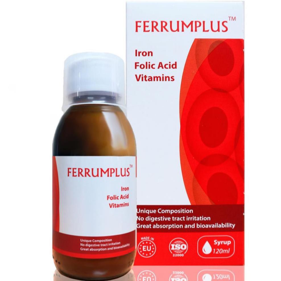 Sắt bầu không tanh không táo bón Ferrumplus - Lọ và vỉ