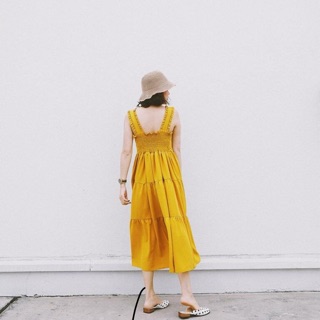 Váy maxi chất đũi