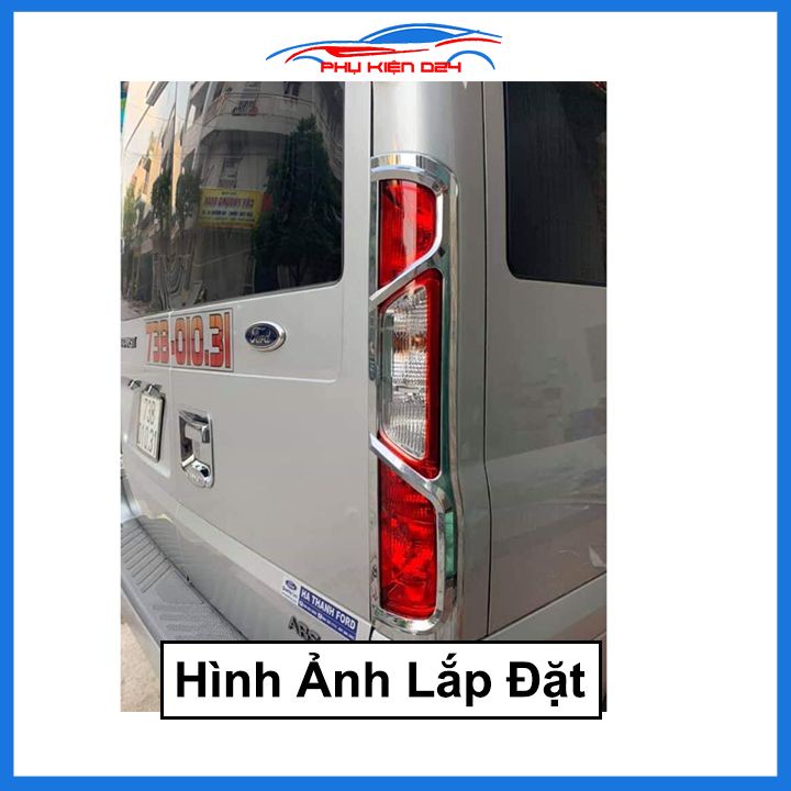 Ốp viền đèn pha hậu mạ crom Transit 2014-2015-2016-2017-2018-2019-2020-2021-2022-2023 chống trầy trang trí bảo vệ xe