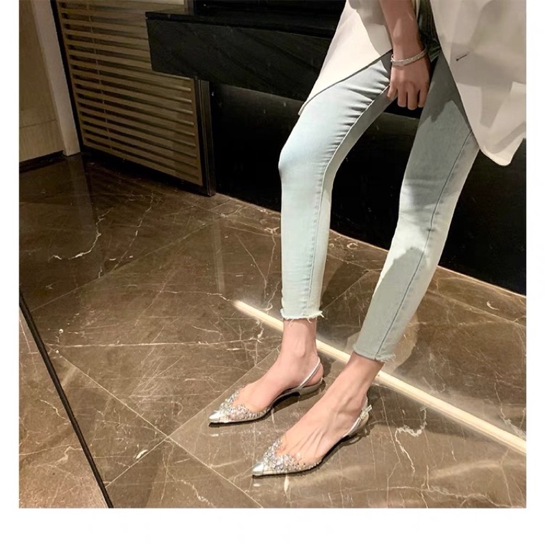 Giày bệt đính đá bling bling công chúa