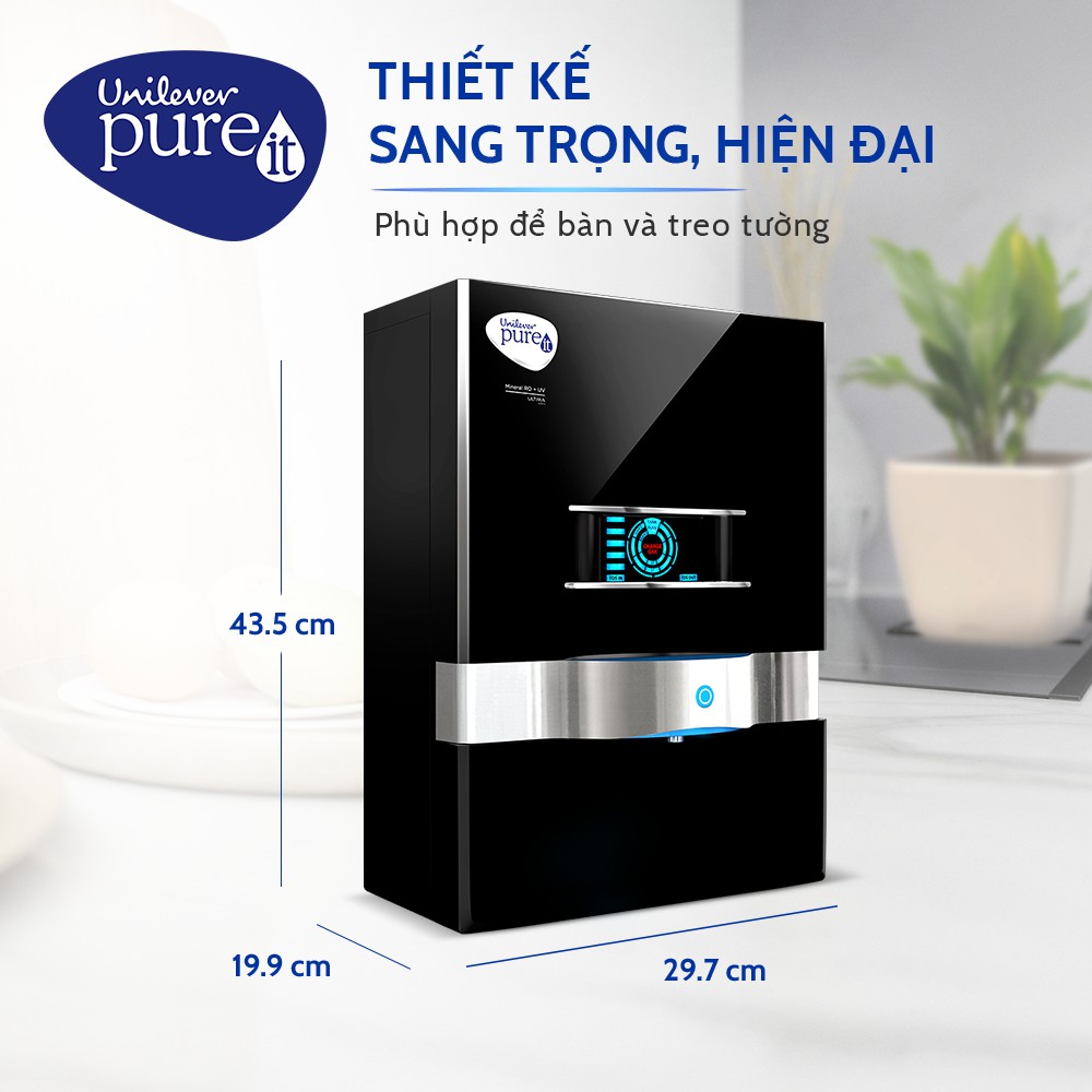 [Mã ELTECHZONE giảm 5% đơn 500K] Máy Lọc Nước Pureit Ultima - Đen