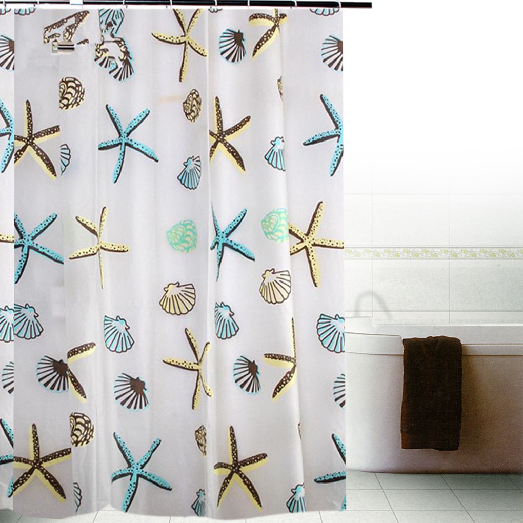 Rèm ngăn phòng tắm hình vỏ sò, sao biển