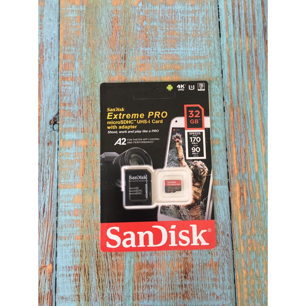 (New 2022) Thẻ Nhớ Sandisk EXTREME PRO 32G - U3 4K V30 170MB/s