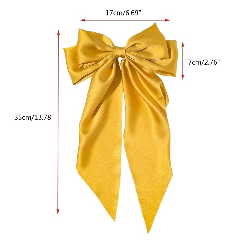 Kẹp Tóc Hình Nơ Lớn Màu Trơn Thời Trang Cho Nữ