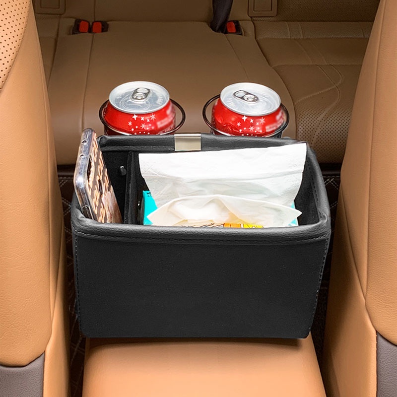 Hộp đựng đồ trên xe hơi SEAMETAL giữ khăn giấy điện thoại có giá giữ cốc nước đa năng tiện lợi