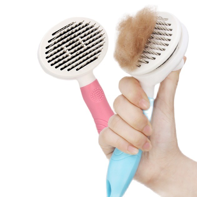 Lược chải lông cho chó mèo có nút bấm lấy lông chết thông minh Kún Miu Petshop