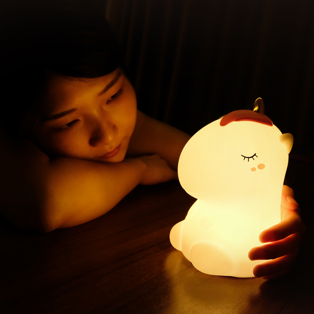 Đèn ngủ hình con quái vật nhỏ, đèn bàn LED đầu giường USB